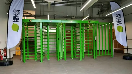 HelloFresh Full Height Branded Turnstiles